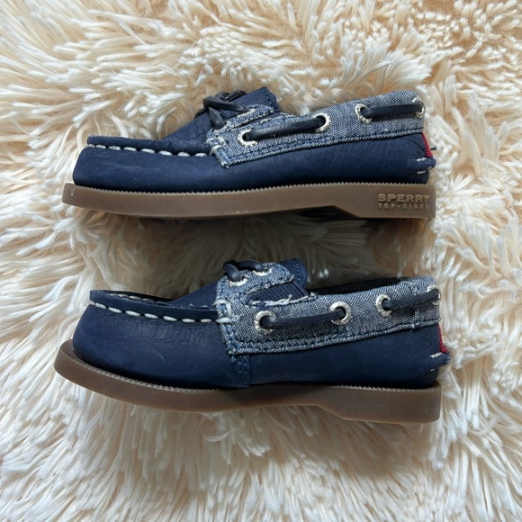 Sperry x Vineyard Vines Infant Navy Blue Slip-On Boat Shoes size 5M - Picture 3 of 7